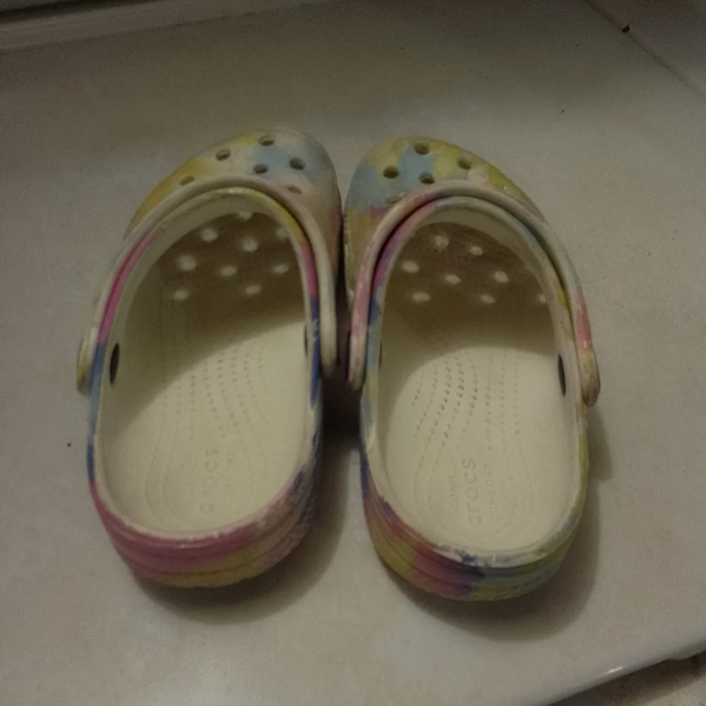 CROCS Yellow and Pink Sandals‎ with Ventilation Holes